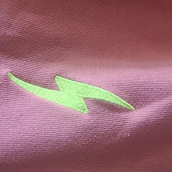 Aviator Nation Neon-striped Fleece Cropped Sweatshirt In Rose Neon Sz S - Picture 6 of 8